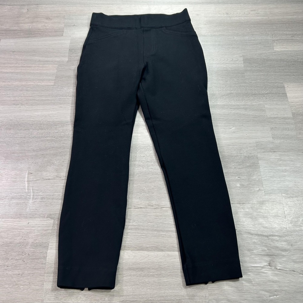 Spanx Pants Womens Small Black Ponte Slim Straight Dress Stretch Workwear